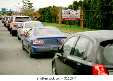 US Canada Border Crossing Line