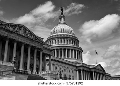 Us Capitol Building Black White Washington Stock Photo 375931192 ...