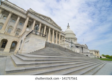 US Capitol Building East Facade Wide Angle View - Washington DC