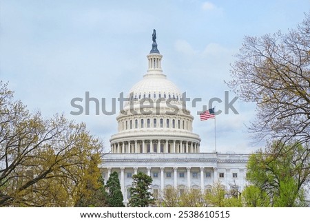  US Capitol building at sunset, Washington DC, USA.