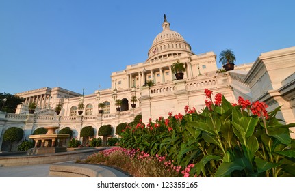 US Capitol Building In Washington DC - Wide Angle View