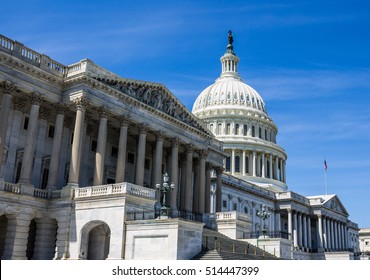 US Capitol Building In Washington, D.C., The Seat Of The United States Congress.