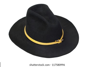 US Cavalry Black Hat Isolated