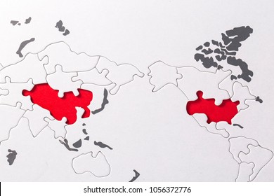 US And China In The World Map