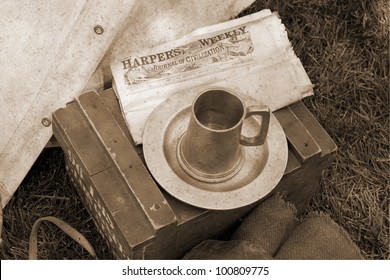 US Civil War Memorabilia In Vintage Sepia