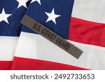 U.S. Coast Guard Branch Tape on national USA flag background