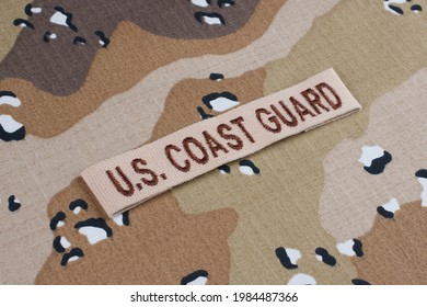 US COAST GUARD Branch Tape On Desert Camouflage Uniform