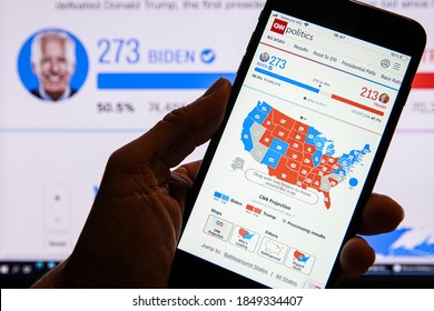 U.S. Election 2020: Joe Biden Will Be The 46th U.S. President For Victories Over Donald Trump. Live Preview Of Election Results On Your Mobile Phone Screen On The News Page.