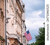 The US Embassy in Bratislava is one of the US representative offices in Slovakia. It was founded in 1993 after the creation of an independent Slovak Republic.USA flag.