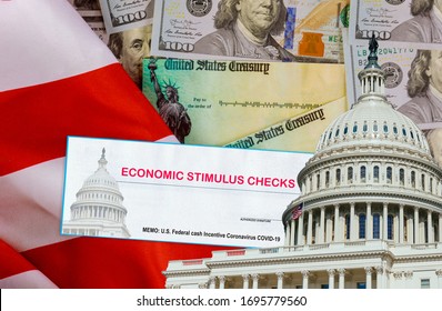 U.S. Federal Cash Incentive Coronavirus COVID-19 On Global Pandemic Lockdown Stimulus Package Financial Relief Package From Government