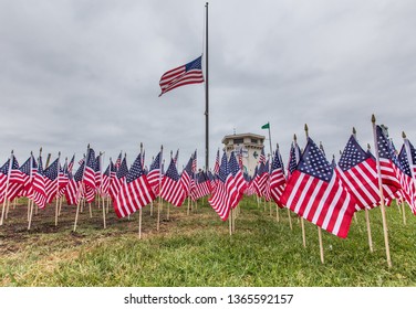 U.S. Flag At Half Mast.