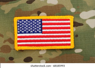 Us Flag Patch On Multicam Camo Stock Photo 68185993 | Shutterstock