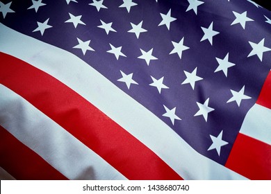 Us Flag Waving Wind On Independence Stock Photo 1438680740 | Shutterstock