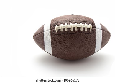 Us Football Ball On White Background