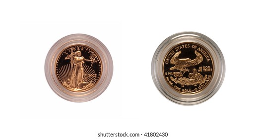 US Gold Eagle Coin, Front And Back