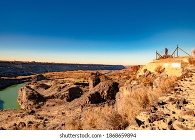 US, ID, Twin Falls, December 2020. Scenic View From The City Bridge. 