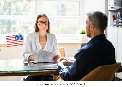 US Immigration Application And Consular Visa Interview - Shutterstock ID 2151128903