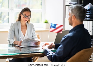 US Immigration Application And Consular Visa Interview - Shutterstock ID 2153664611