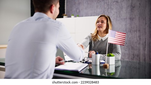 US Immigration Application And Consular Visa Interview - Shutterstock ID 2239028483