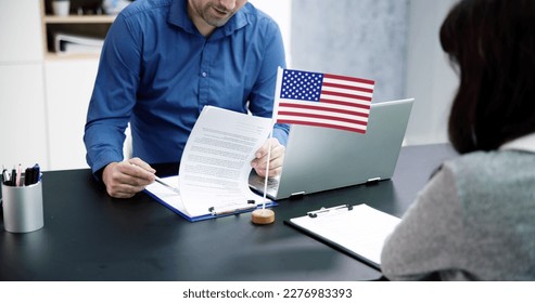 US Immigration Application And Consular Visa Interview - Shutterstock ID 2276983393