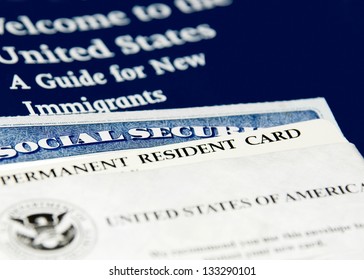  US Immigration Documents Closeup