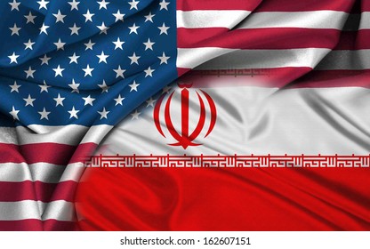 US And Iran Flag