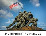 The US Marine Corps War Memorial in Arlington, Virginia.