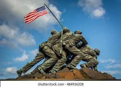 The US Marine Corps War Memorial In Arlington, Virginia.