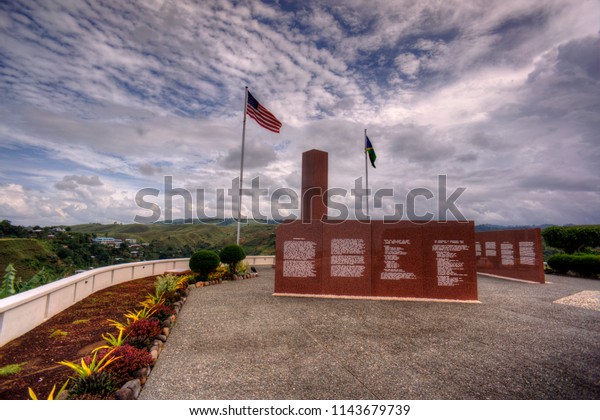 The US military memorial in Honiara to commemorate the naval battle of Guadalcanal  