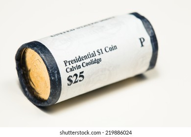 US Mint Roll Of Presidential Dollar Coins