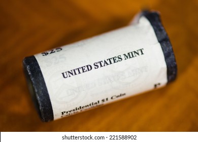 US Mint Roll Of Presidential Dollar Coins