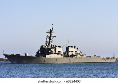 US Navy Battle Ship At San Diego Bay