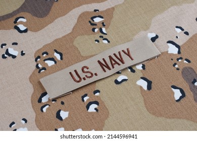 US NAVY Branch Tape On Desert Camouflage Uniform