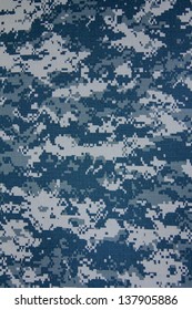 US Navy Digital Camouflage Fabric Texture Background