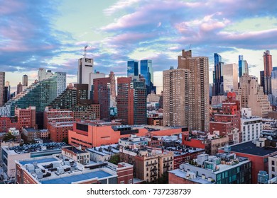 US New York Manhattan Skyline Skyscraper View At The Press Lounge Rooftop