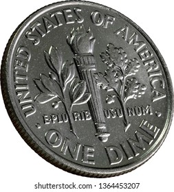 US One Dime Coin (ten Cents), American Dime, 