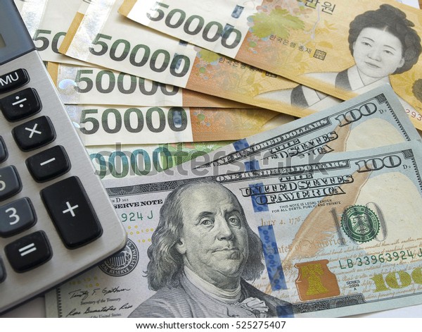 Us One Hundred Dollar Korean Won Stock Photo Edit Now 525275407 - 