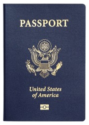 Us Passport Isolated On White Background