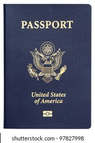 us passport isolated on white background