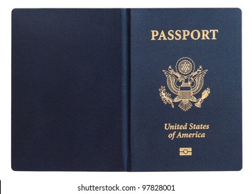 Us Passport Isolated On White Background