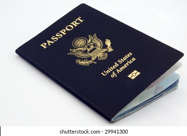 Us Passport On White