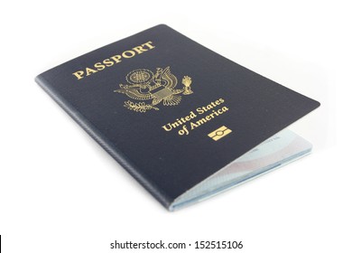 Us Passports Over White Background