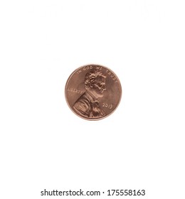 US Penny Isolated On White