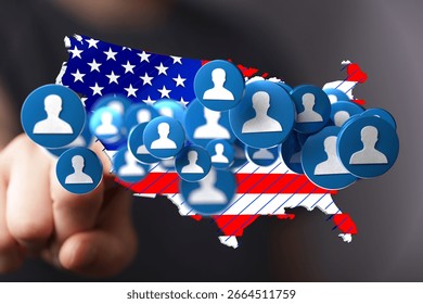 US Population Data Visualization:  Digital Map of American Citizens