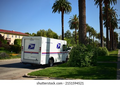 US Postal Service Truck Parked On A Beautiful Street In Hollywood California USA
March 10th 2022  