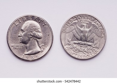 An US Quarter Dollar Coin