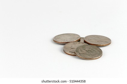 US Quarter Dollar Coin Isolated