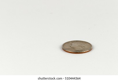 US Quarter Dollar Coin Isolated