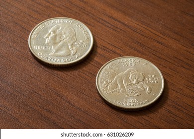 US Quarter Dollar Coin,Alaska