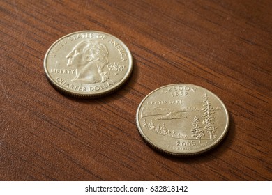 US Quarter Dollar Coin,Oregon